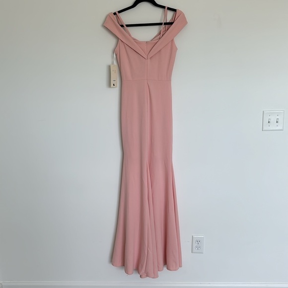 Lenovia - 5206 Ruffle Detailed Off-Shoulder Trumpet Dress - Picture 3 of 13